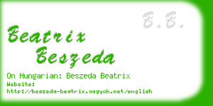 beatrix beszeda business card